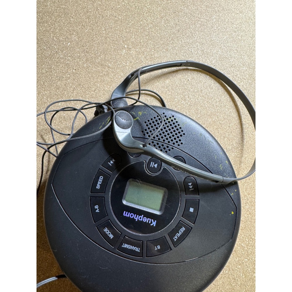 Kuephom PM-10 Portable CD Player  with Sony MDR-W08 Headphones